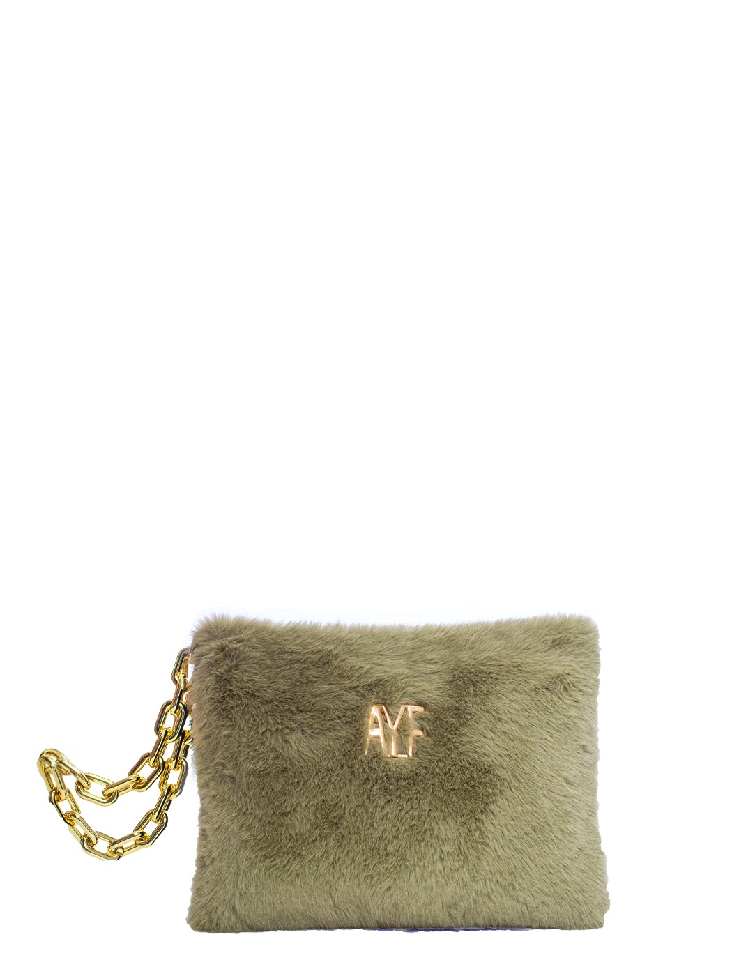 POCHETTE FAKE FUR TINTA UNITA,100% PL, MADE IN PRC