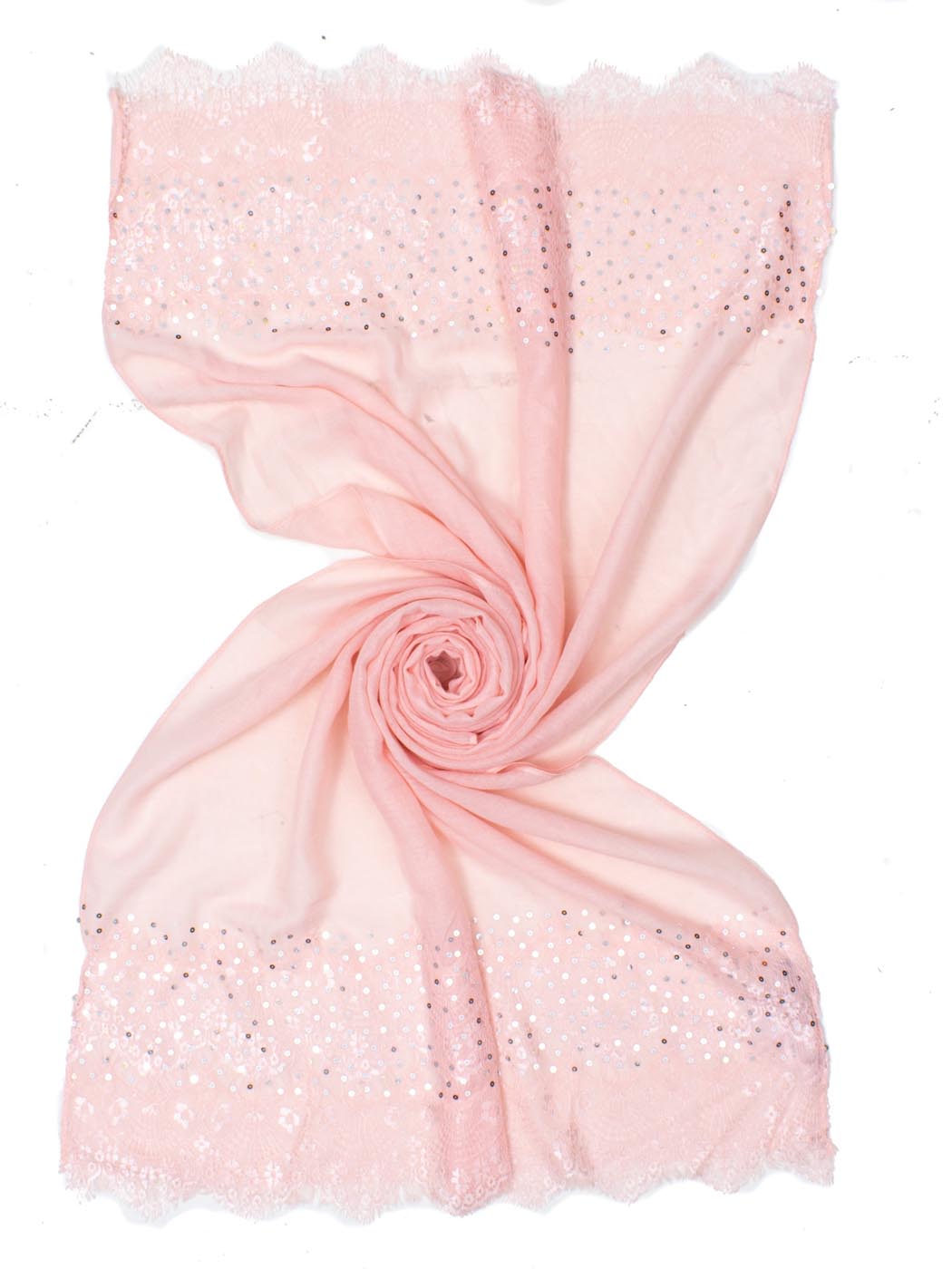 STOLA CERIMONIA PIZZO/PAILLETTES 100% VISCOSA MADE IN P.R.C.