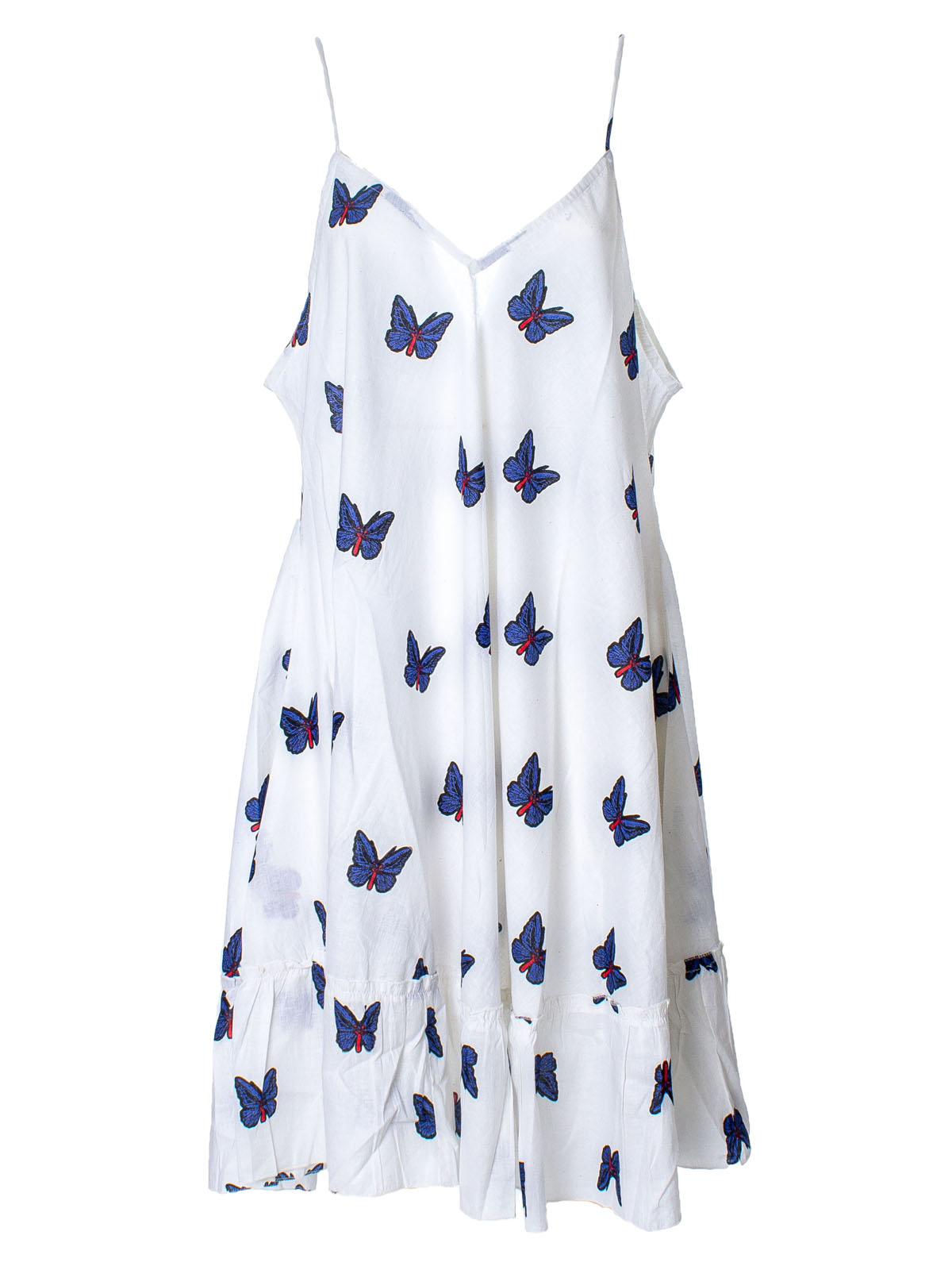 Abito corto farfalle - WHITE
