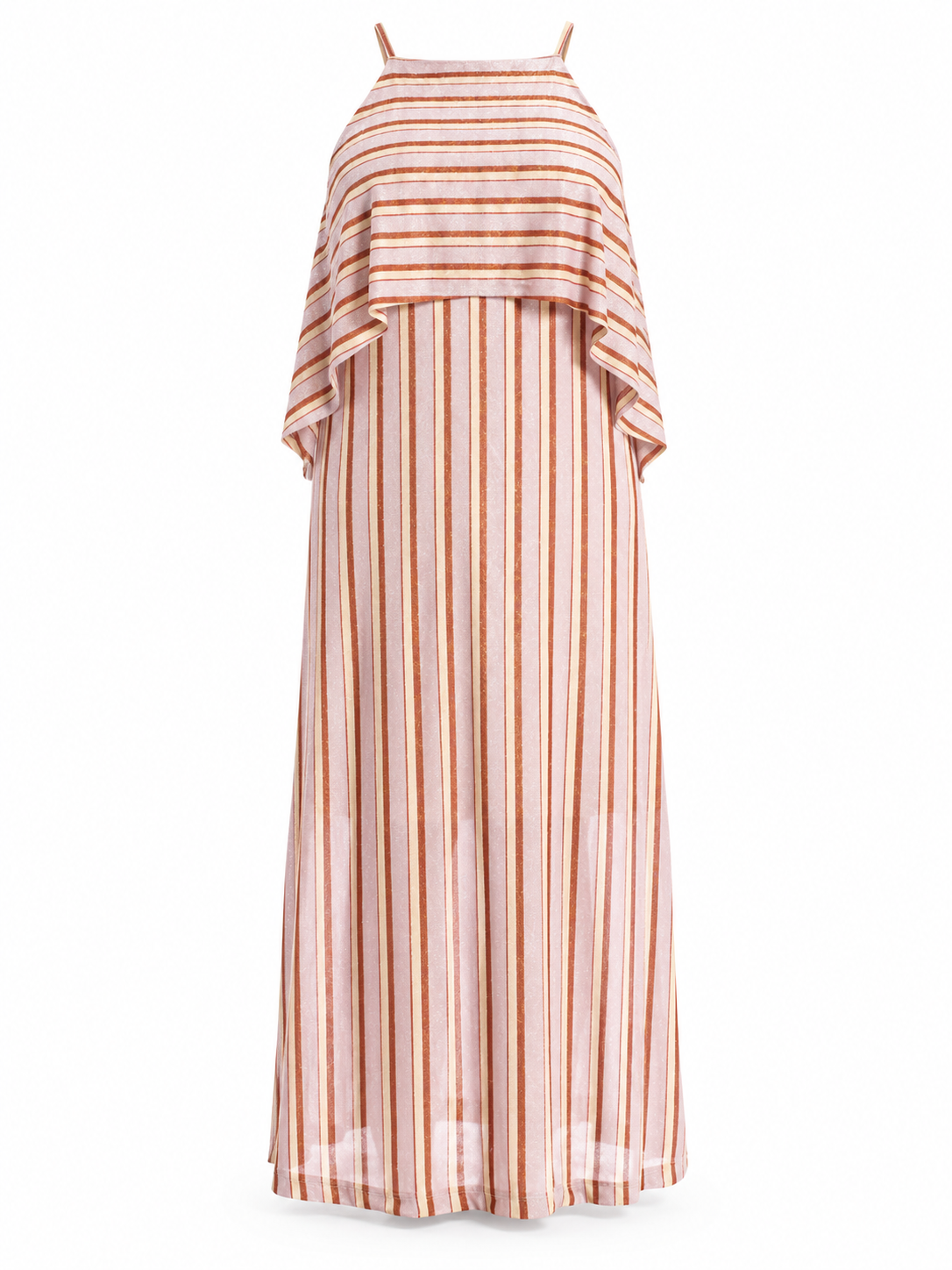 ABITO LUNGO STAMPA A RIGHE IN LUREX,