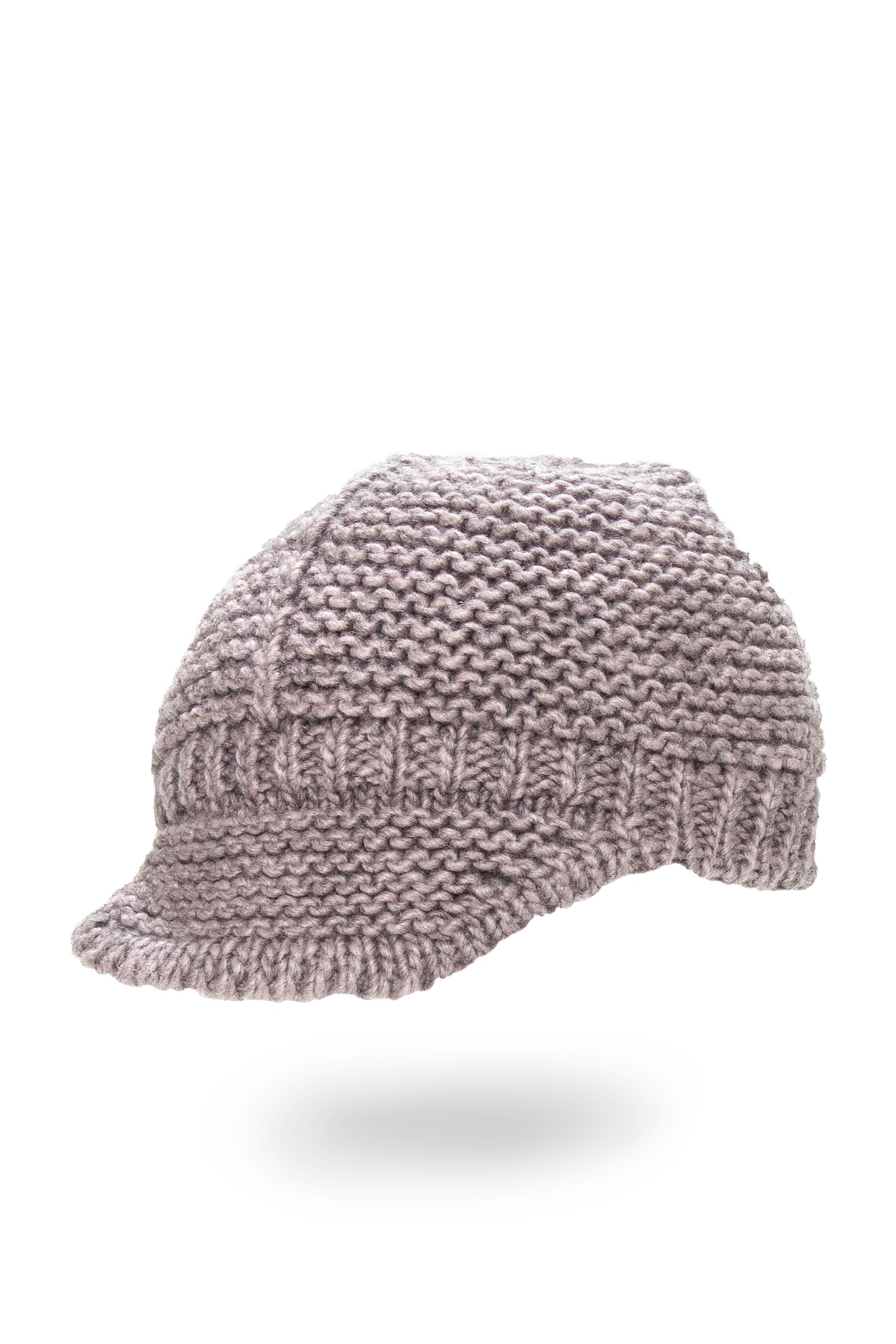 CUFFIA MAGLIA CON VISIERA 60%ACR 30%MOHAIR 10%LANA MADE IN ITALY
