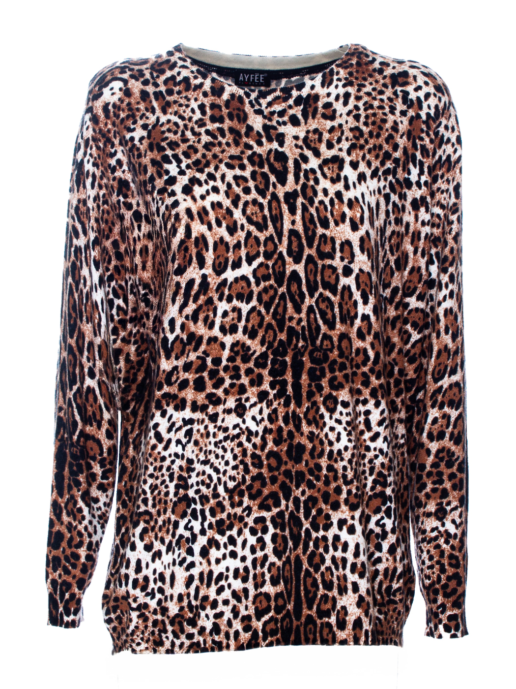 MAGLIA OVERFIT STAMPATA ANIMALIER, 2 TG
