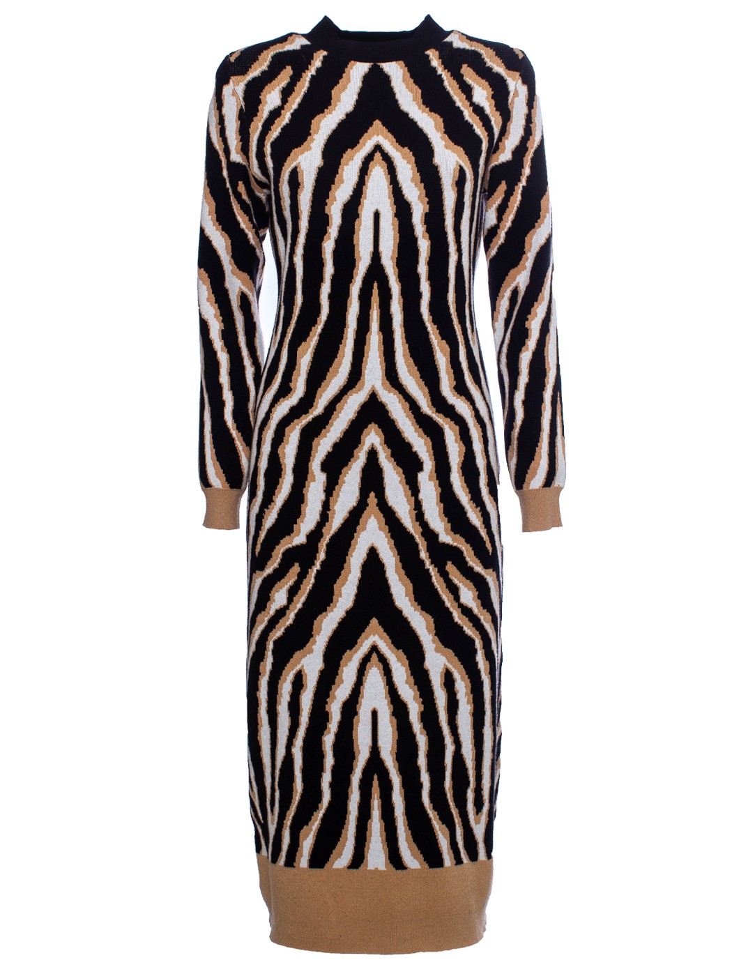 ABITO LUNGO JACQUARD FANTASY ZEBRA, 2 TG (S/M+L/XL), 50%VI 28%PL 22%NY M.PRC