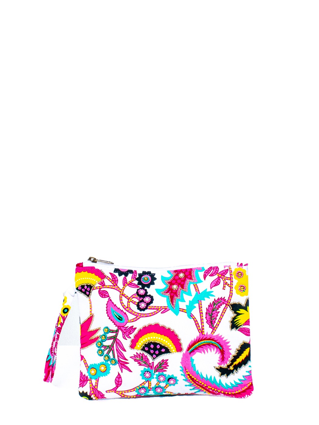 POCHETTE FLOWERS+EMBROIDERY 100% COTONE MADE IN INDIA