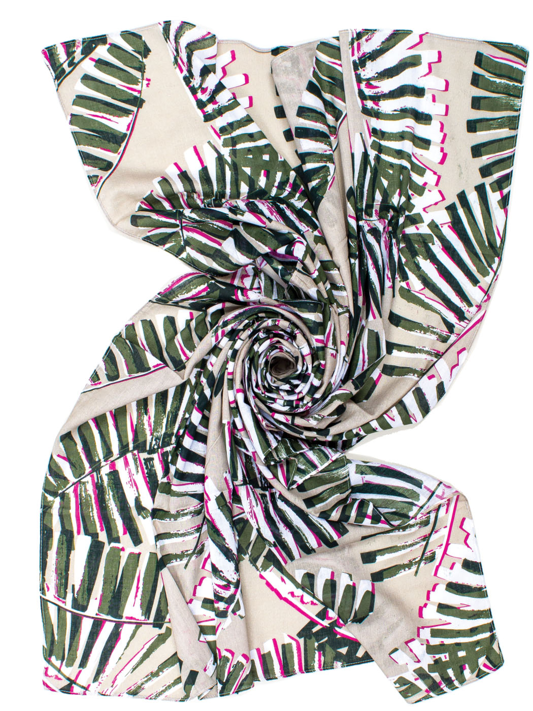 PAREO PALM LEAF PRINT, 100X180 CM