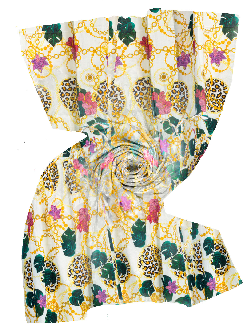 PAREO BAROQUE PALMS PRINT, 100X180 CM