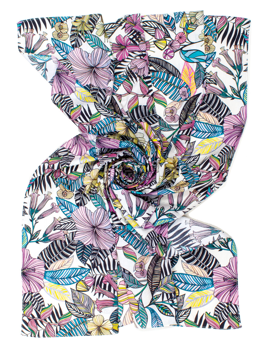 PAREO GRAPHIC FLOWER PRINT, 100X180 CM