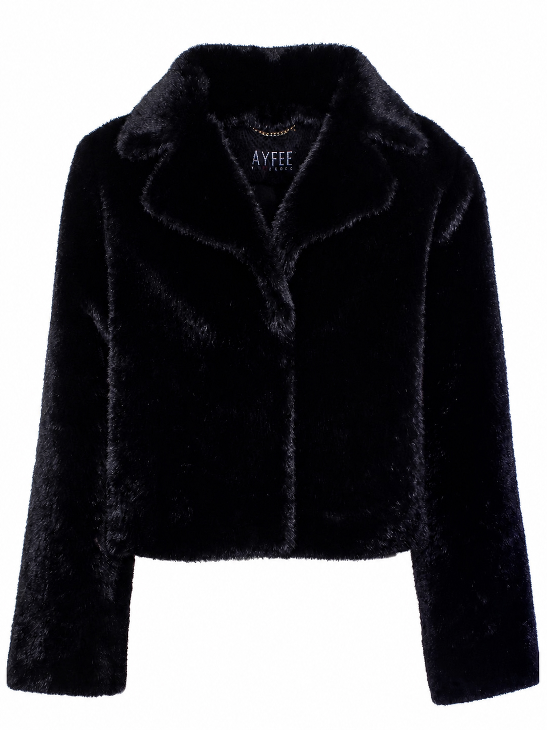 GIACCA FAUX FUR FAKE MINK,,4 TG,100%PL,MADE IN PRC - BLACK