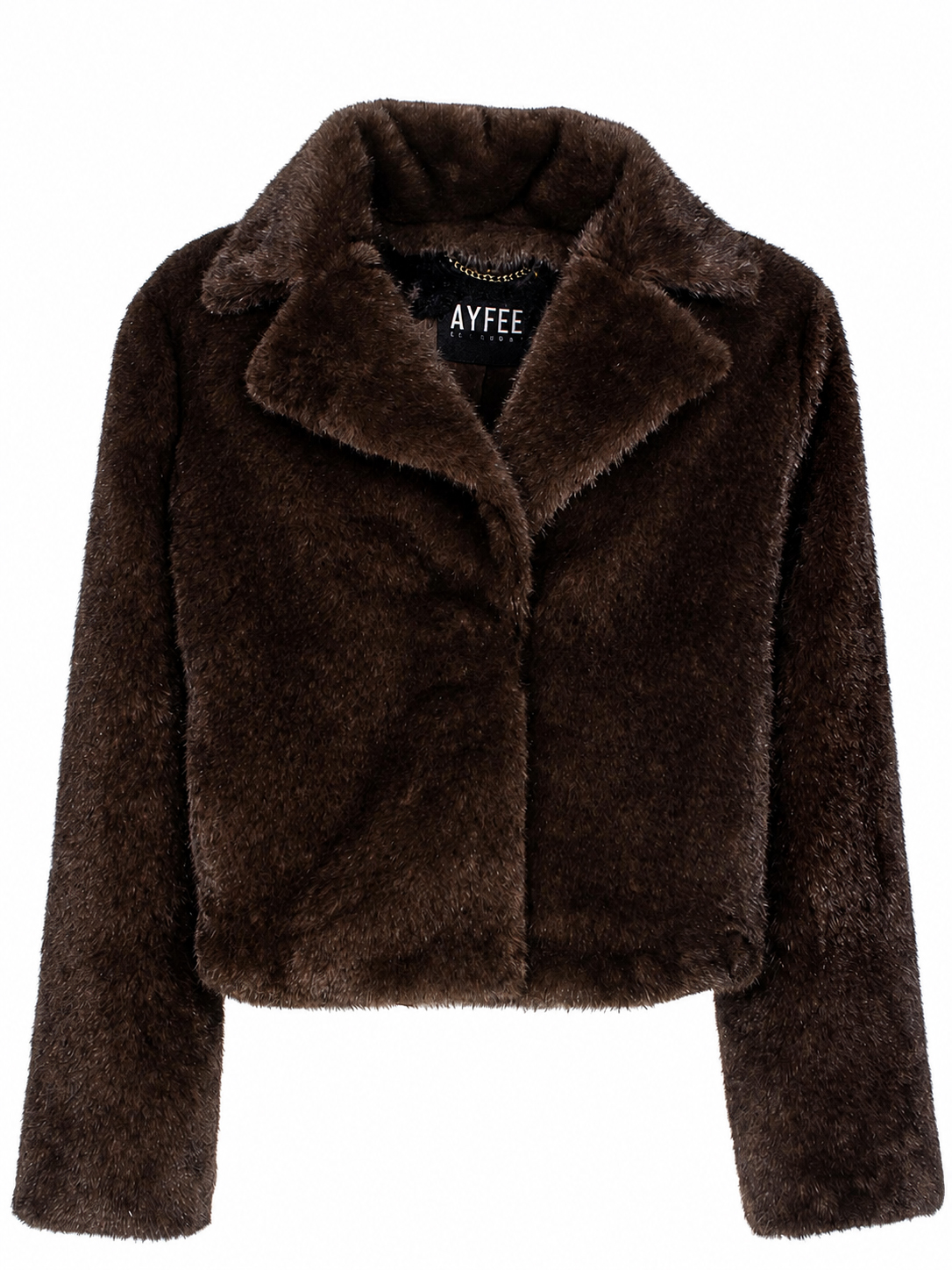 GIACCA FAUX FUR FAKE MINK,,4 TG,100%PL,MADE IN PRC - BROWN