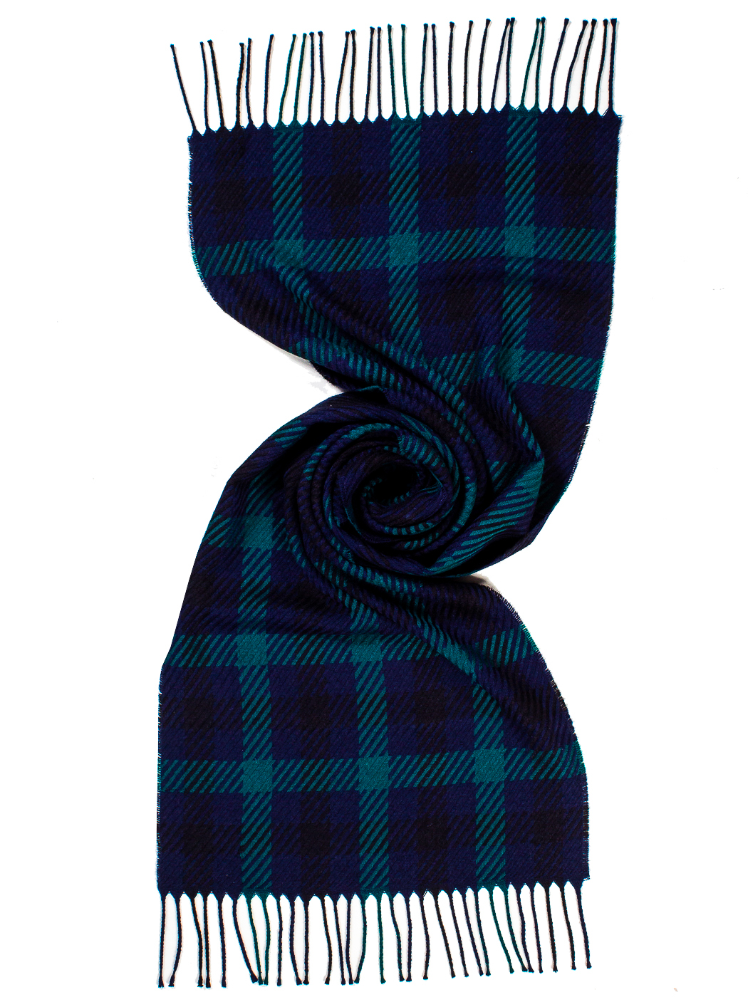 STOLA JACQAUARD MAXI CHEK CON FRANGE 100%PC MADE IN ITALY  