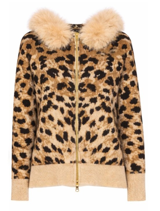 GIACCA CORTA JACQUARD ANIMALIER CON CAPPUCCIO, 3 TG, 5%WO 93% PL 2%EL, M. PRC   