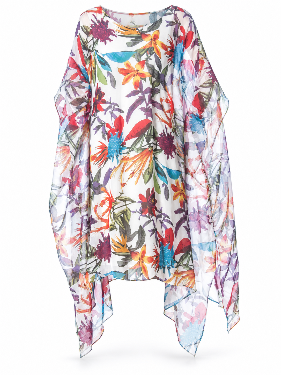 ABITO KIMONO STAMPA FIORE MULTICOLOR