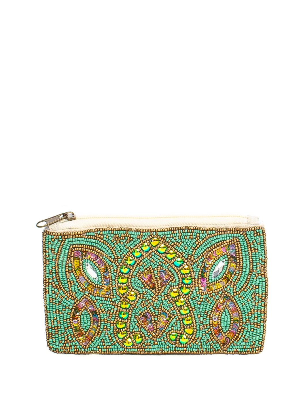 MINIPOCHETTE FULL EMBROIDERY 60%CO 40%PERLINE MADE IN INDIA
