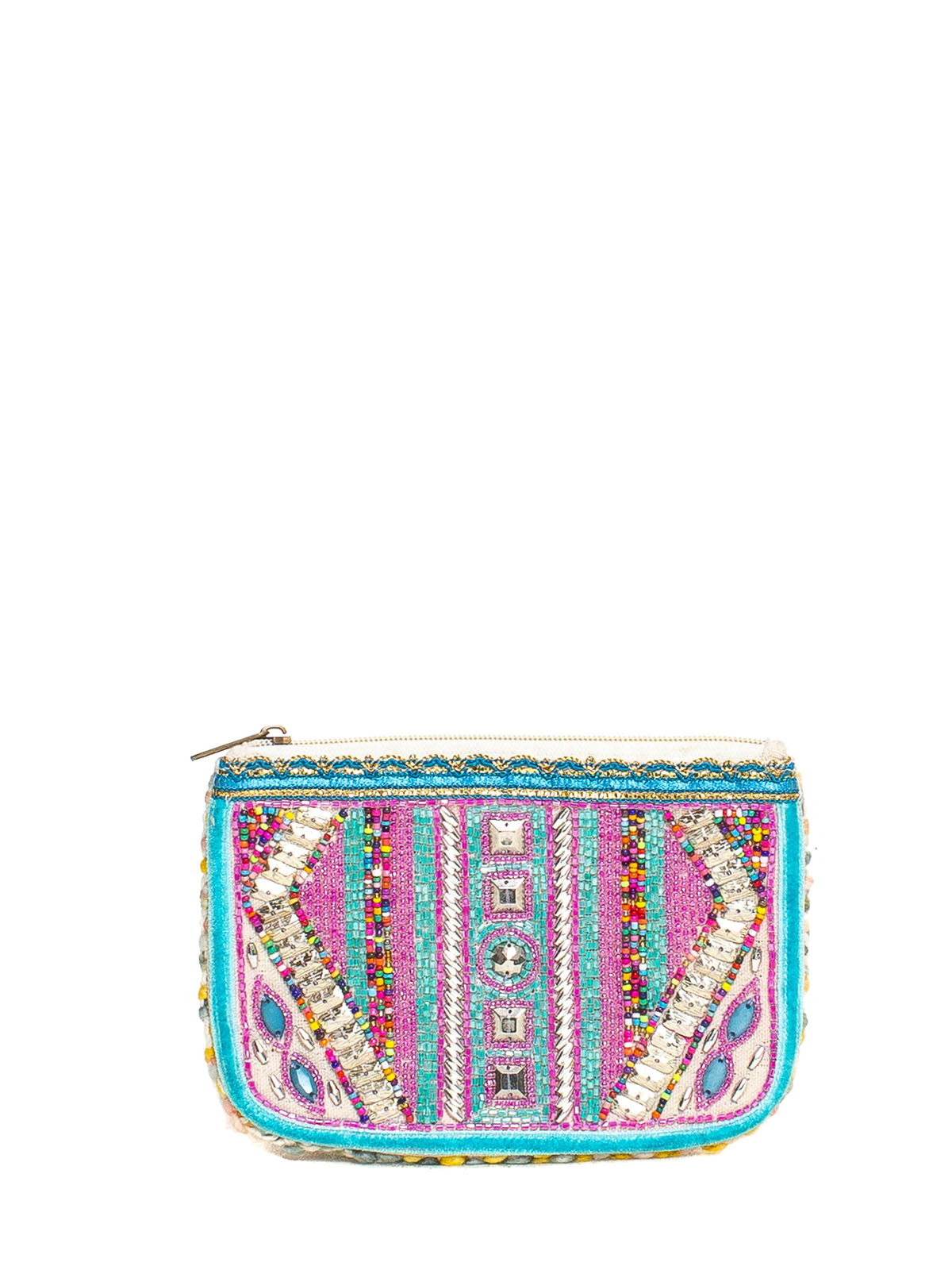 COINBAG FULL EMBROIDERY+TASSELS 60%CO 40% PERLINE MADE IN INDIA