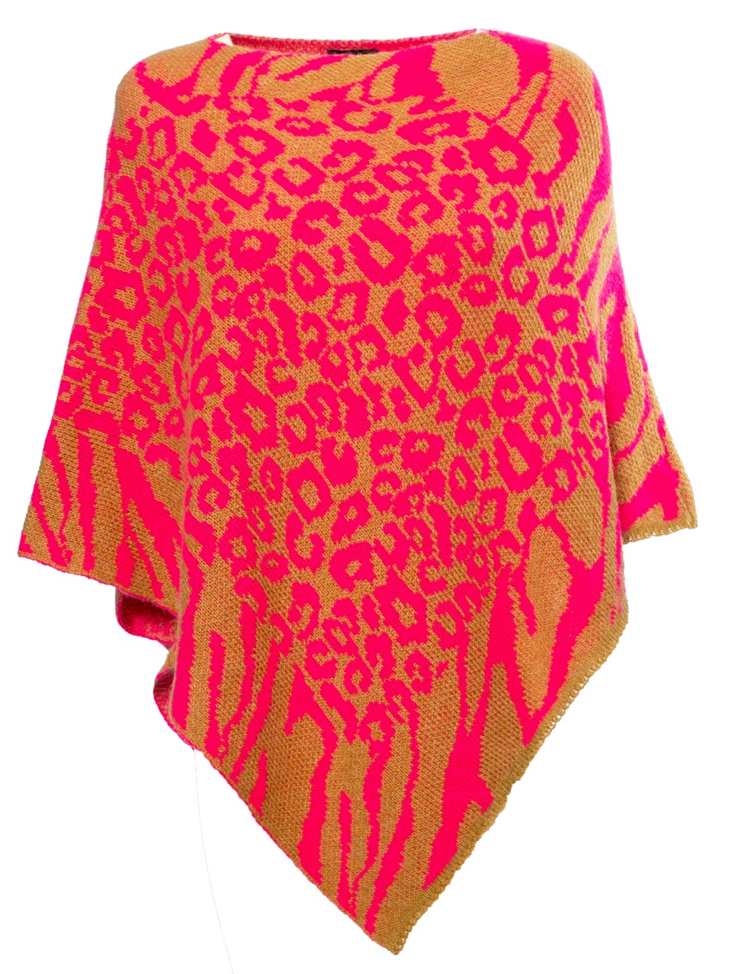 PONCHO MACULATO 60%PC 30%WM 10%WO MADE IN ITALY