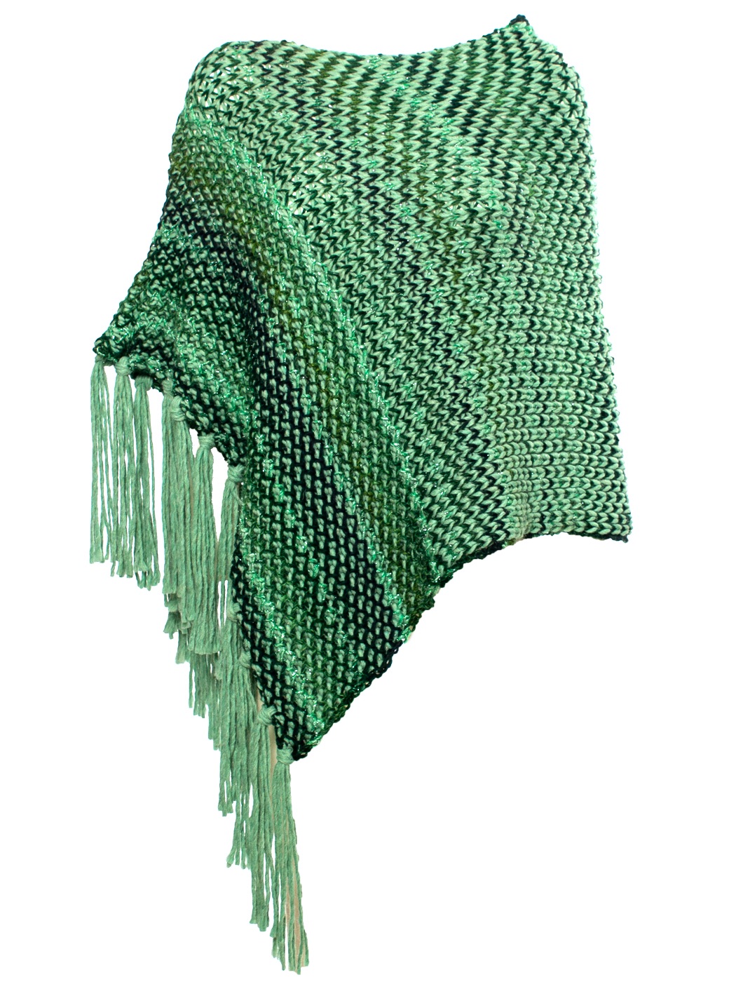 PONCHO FANTASIA CON FRANGE
