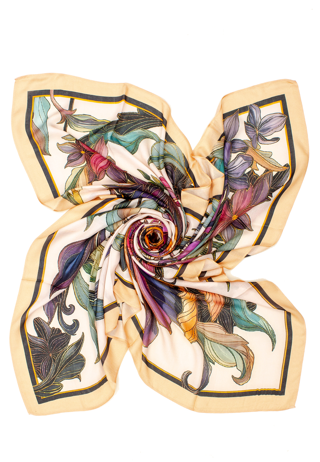 STOLA STAMPA GRAPHIC FLOWER, 100%MODAL, 90X180, MADE IN PRC            