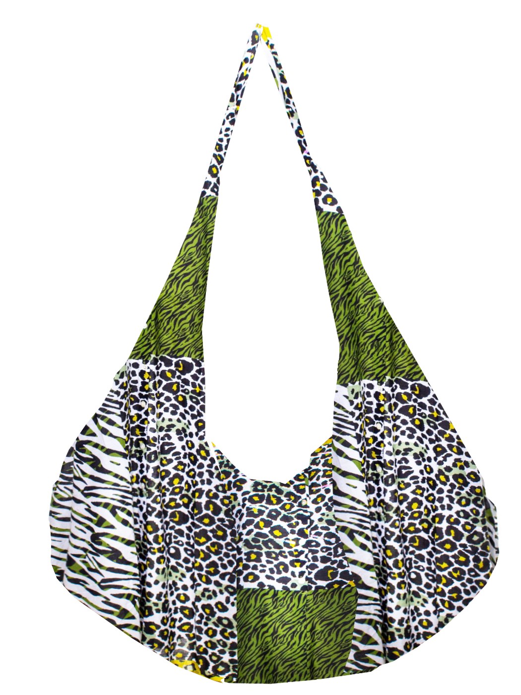 BORSA BANANA STAMPA ANIMALIER, 100% CO, MADE IN INDIA