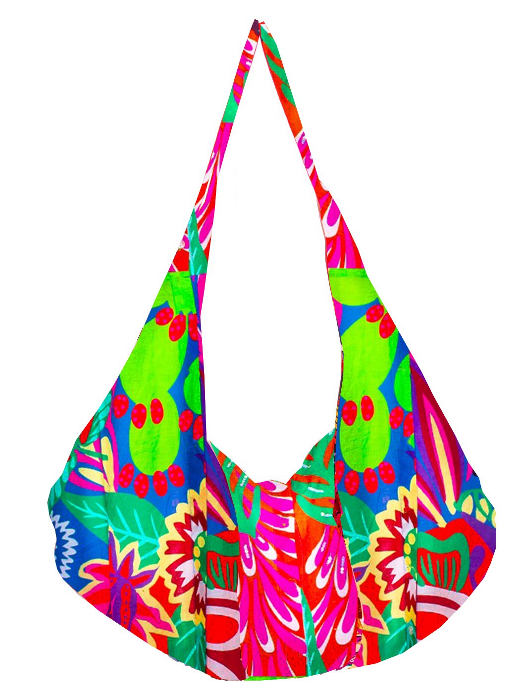 BORSA BANANA STAMPA BATIK MULTICOLOR 100% CO, MADE IN INDIA