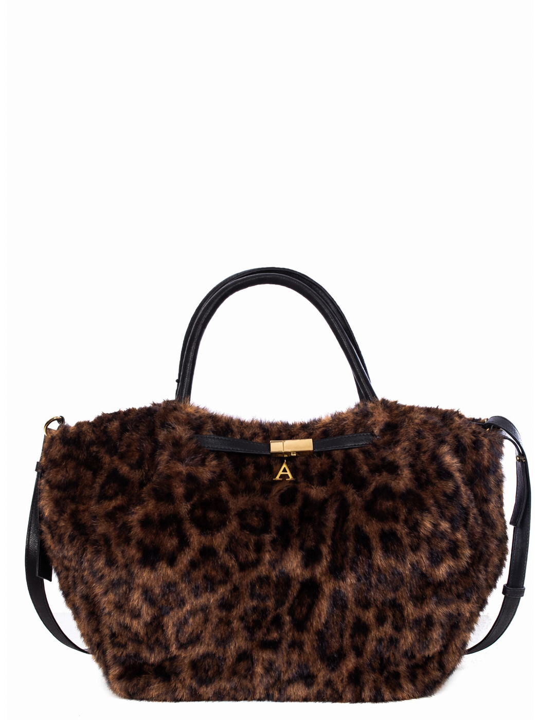 SHOPPING BAG FAKE FUR ANIMALIER, 100%PL, MADE IN PRC       