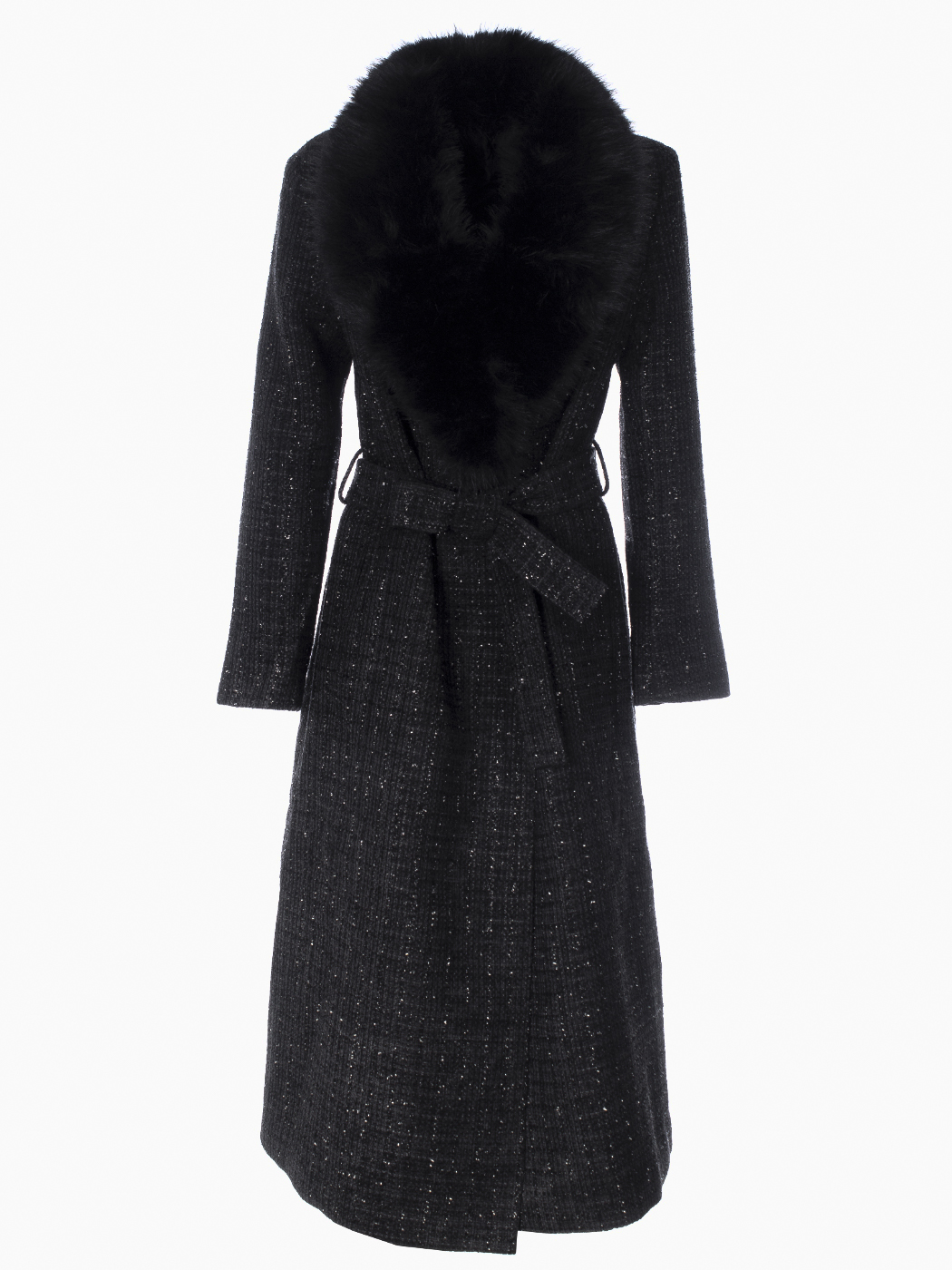 CAPPOTTO TWEED COLLO REMOVIBILE, 4 TG,90%PL 10%VI,MADE IN PRC            
