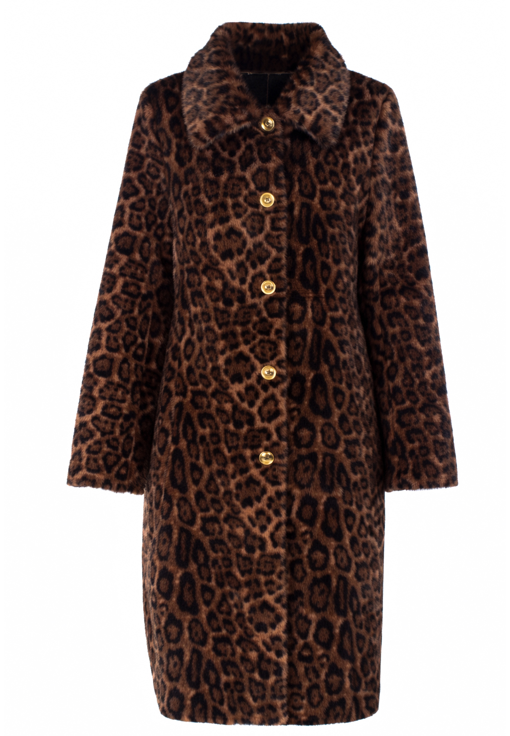CAPPOTTO FAKE FUR ANIMALIER REVERSIBILE ,4 TG,90%PL 10%VI,MADE IN PRC  