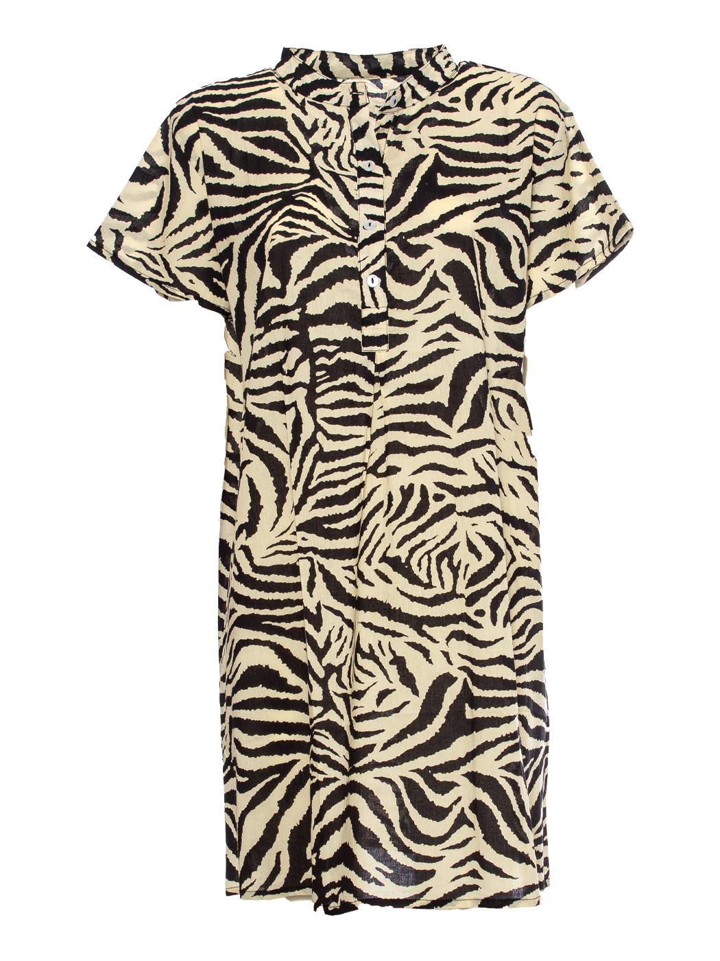 ABITO CORTO MEZZA MANICA BLACK ZEBRA 2 TG 100%CO MADE IN INDIA      