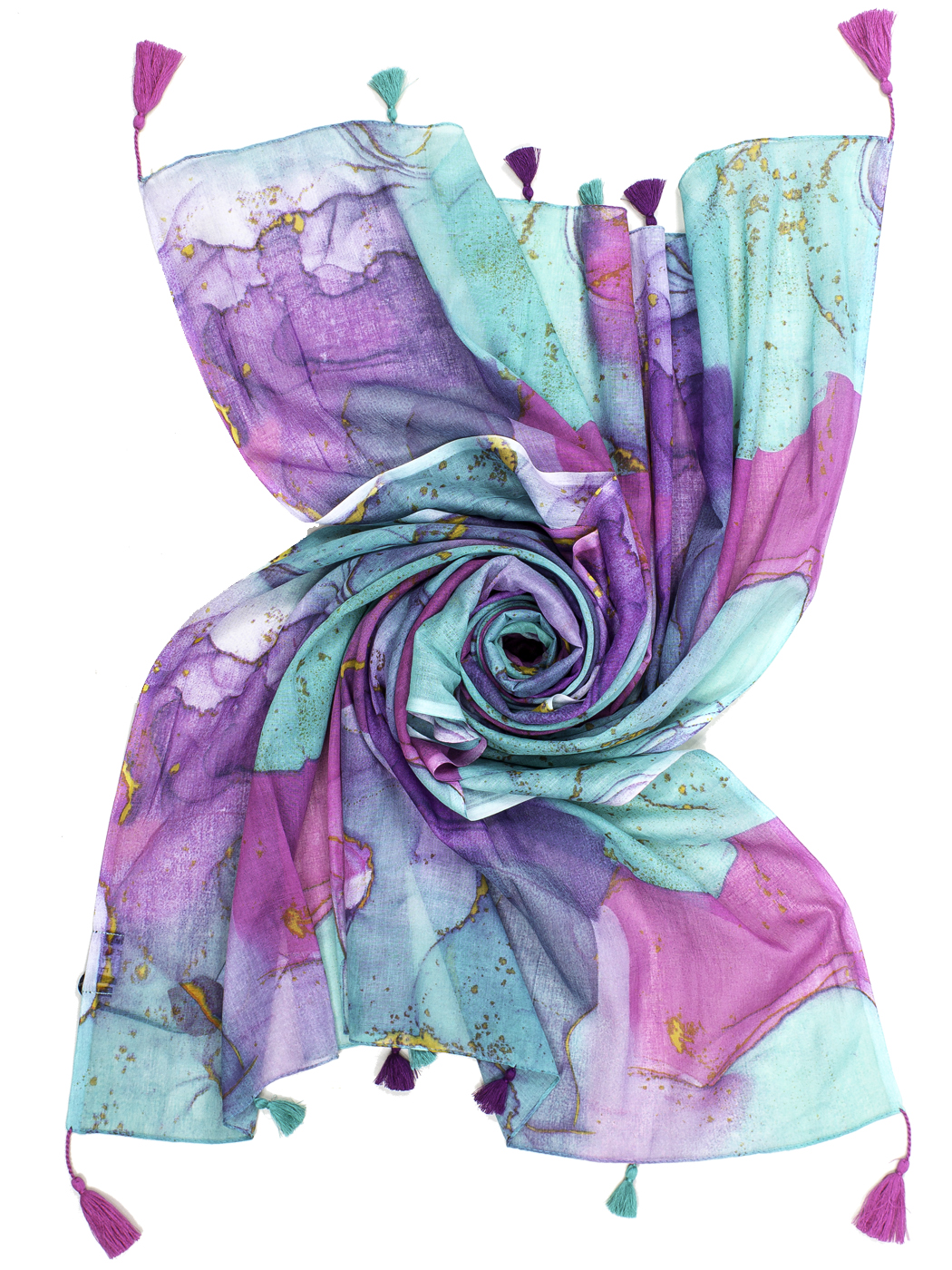 PAREO MARBLE WITH TASSELS,100X180
