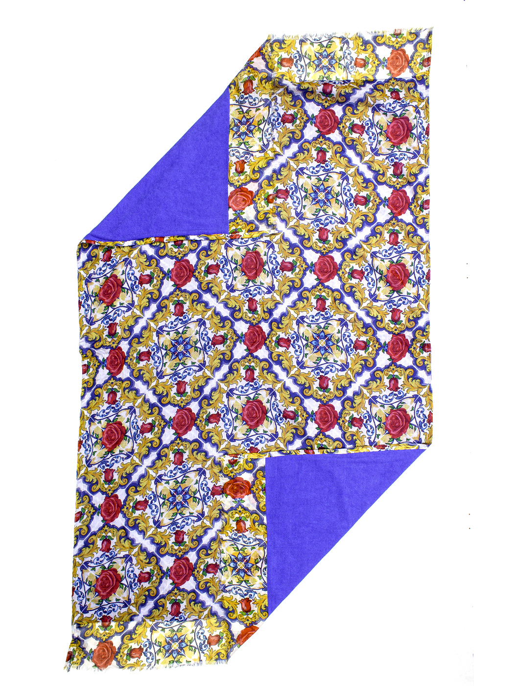 BEACH TOWEL ROSES AND MAJOLIC,100X180