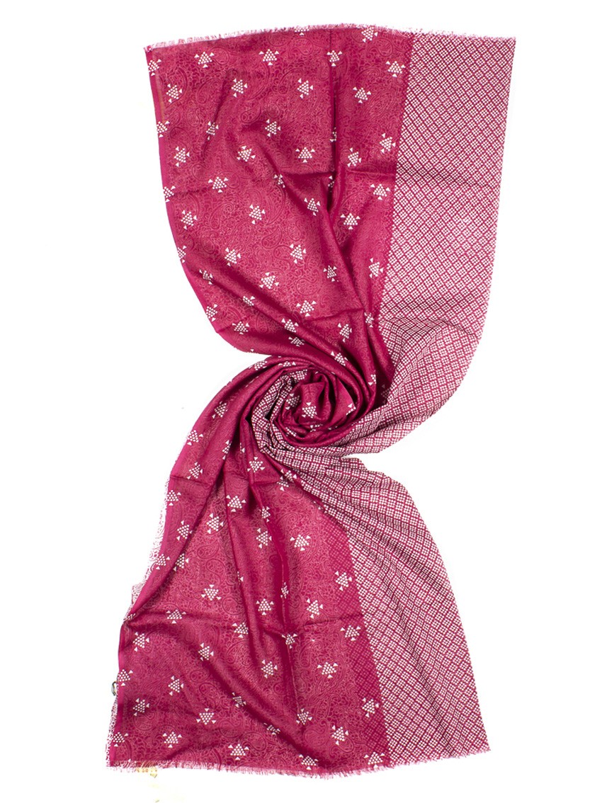 STOLA STAMPATA 3 DISEGNI POIS/PAISLEY/GEOM 100X200 100%MODAL MADE IN INDIA