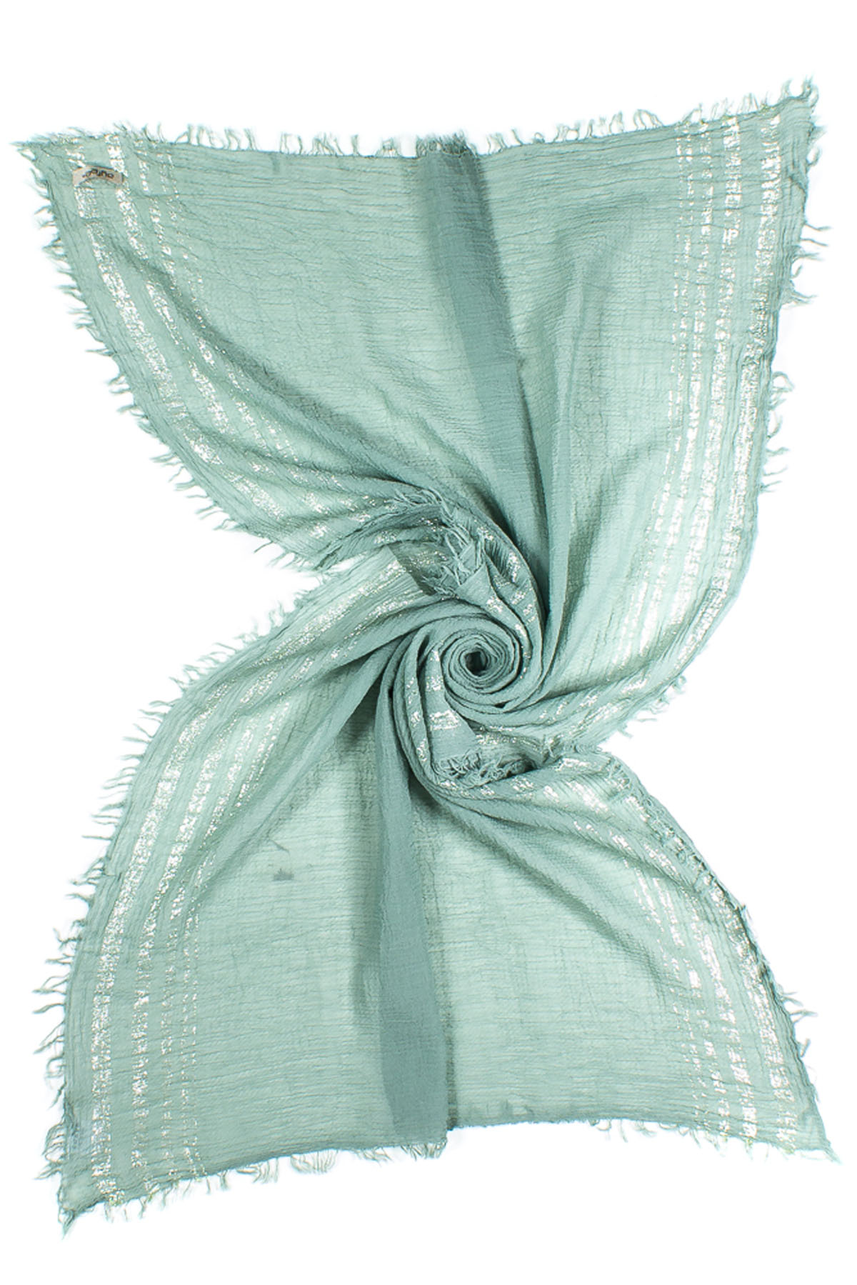 STOLA CON RIGA LUREX 80X170, 95%CO 5%ME, MADE IN ITALY