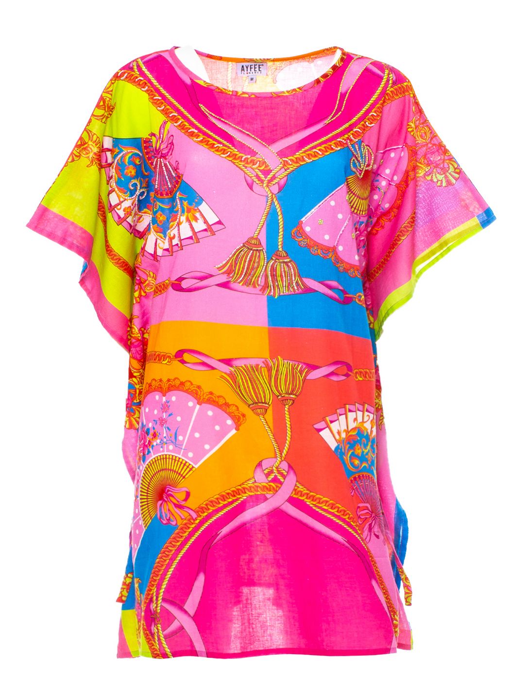 KIMONO FAN PINK PRINT,100%CO, 4TG M.INDIA