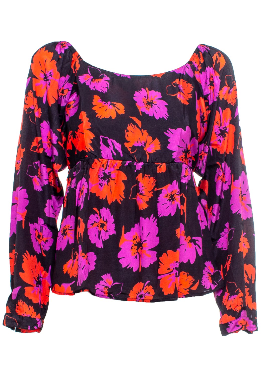 BLUSA MANICHE LUNGHE, 3 TG. 90% POLY 10% SETA, MADE IN INDIA