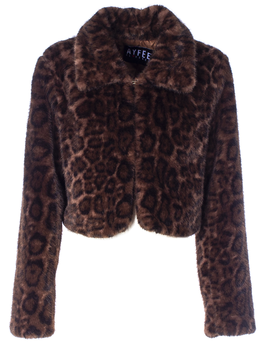 GIACCA CORTA FAKE FUR ANIMALIER,4 TG,100%PL,MADE IN PRC     