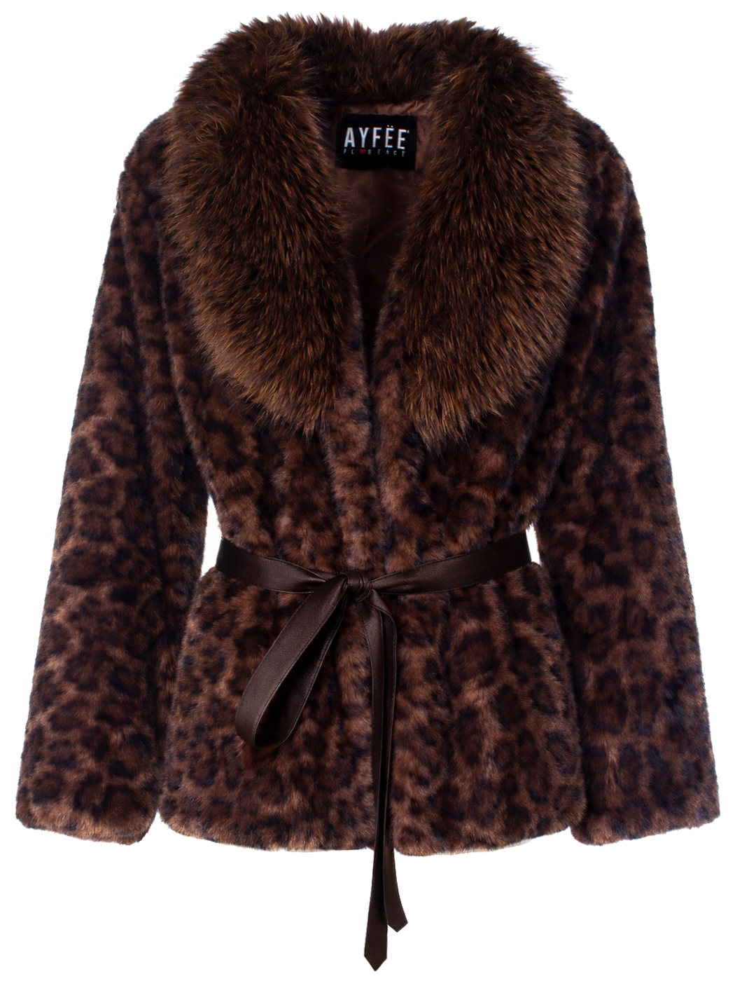 GIACCA MIDI FAKE FUR ANIMALIER,4 TG,100%PL,MADE IN PRC    